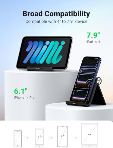 UGREEN Cell Phone Stand for Desk, Fully Foldable&Adjustable Phone