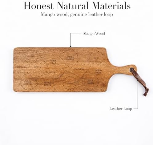 Mud Pie Charcuterie Serving Board, Wood Cheese Board