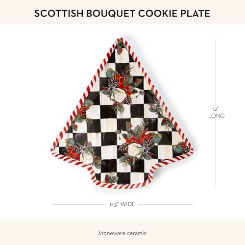 MACKENZIE-CHILDS Ceramic Cookie Plate, Christmas Candy and Cookie
