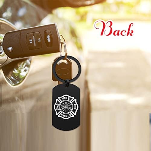 ENGZHI Firefighter Gifts for Men Fire Man Prayer Keychain- God Give Me