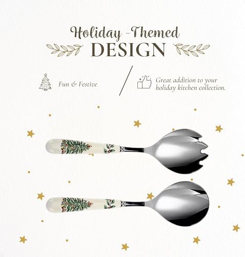 Spode – Christmas Tree – Christmas Tree Salad Servers - Set of 2