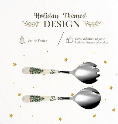Spode – Christmas Tree – Christmas Tree Salad Servers - Set of 2