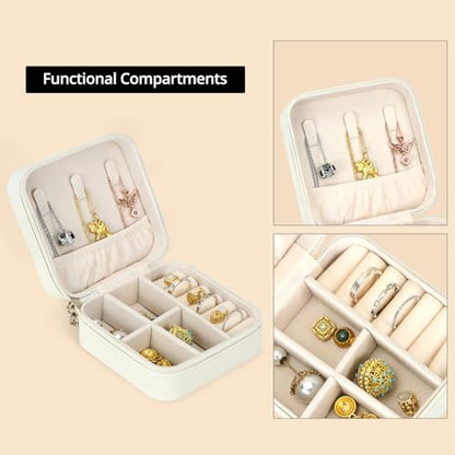 QWORK Travel Jewelry Case - 6 Pack Small Jewelry Travel Organizer Box