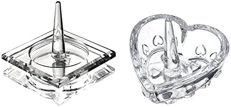 H&D HYALINE & DORA Crystal Glass Ring Holder Dish for Jewelry