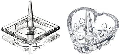 H&D HYALINE & DORA Crystal Glass Ring Holder Dish for Jewelry