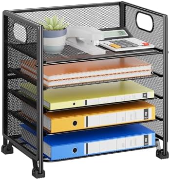 Simple Trending 5-Tier Paper Tray Organizer, File Organizer for Desk