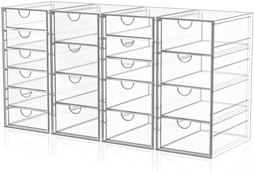 YFXCVSL Acrylic Makeup Organizer with 19 Drawers,Storage Drawer