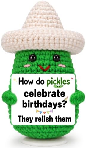 Funny Birthday Gifts for Adults Women Men, Handmade Crochet Cute