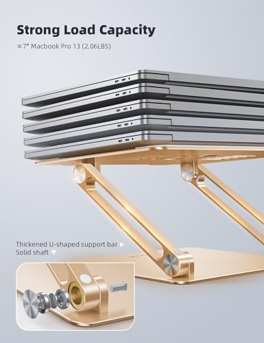 Lamicall Adjustable Laptop Stand for Desk for MacBook Air Pro HP