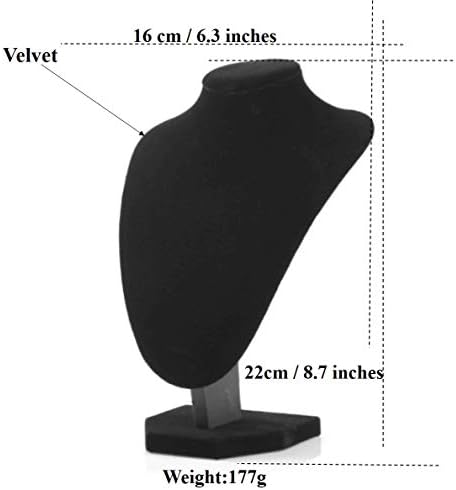 Comelyjewel 3pcs Jewelry Display Set – Velvet Necklace Stand &