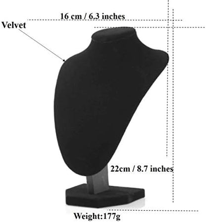 Comelyjewel 3pcs Jewelry Display Set – Velvet Necklace Stand &