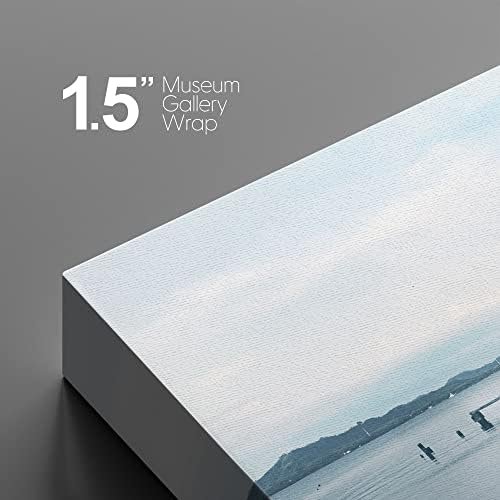 NWT Canvas Print Wall Art Concrete Pier Extends into Sea Nature Ocean