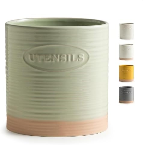 YHOSSEUN Kitchen Utensil Holder, Ceramic Utensil Holder for Kitchen