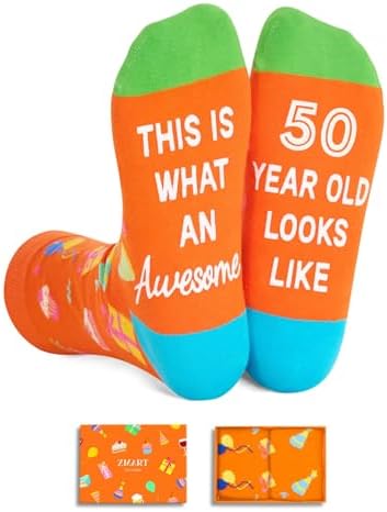 Birthday Socks for Women - Gifts for 45th 50th Year Old Female Man