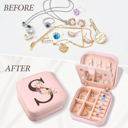 Inngeroo Travel Jewelry Case Box Organizer Personalized Gifts for