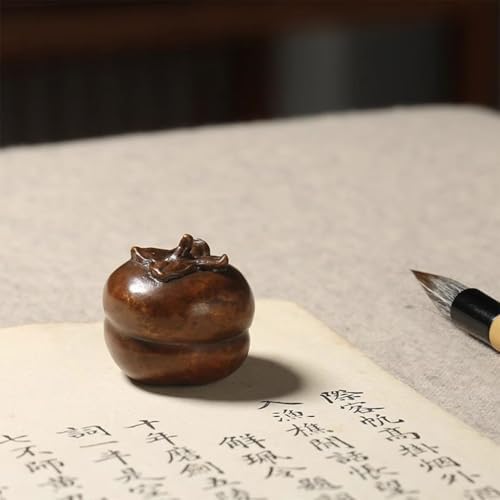 Persimmon-Shaped Bronze Paperweight, Calligraphy Tools for Men in The