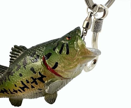 Bass Fishing Keychain Gifts, Bass Fish Key Chain for Men, Cool Fishing
