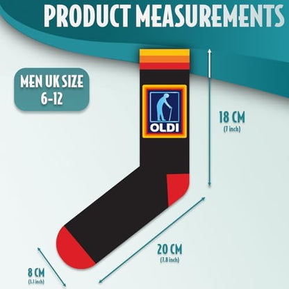 Oldi Mens Funny Socks Dad Grandpa Old Man Gifts Stocking Stuffers for