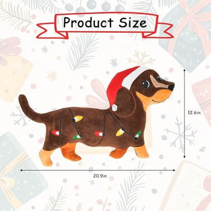 Tian Zhun Christmas Pillows Dachshund Pillows 13.8 x 12.21 Inch