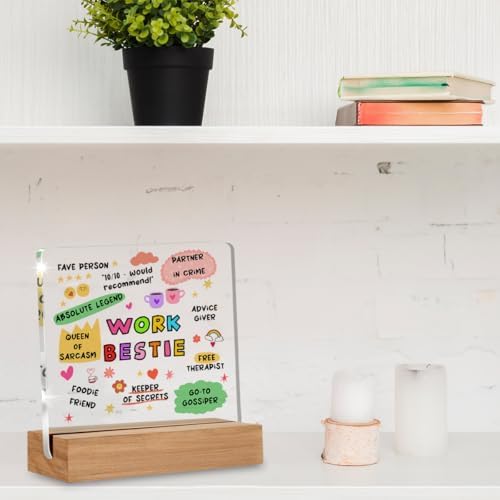 Work Bestie Gifts for Women, Funny Birthday Gifts for Friends