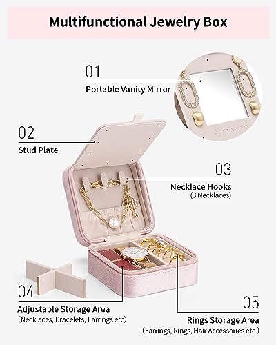 VLANDO Travel Jewelry Organizer, Letter A Design with Earring Panel