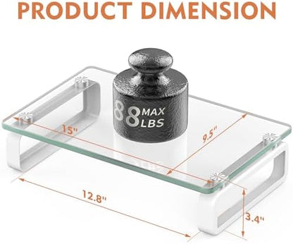 Hemudu Clear Computer Monitor Stand Riser Multi Media Desktop Stand