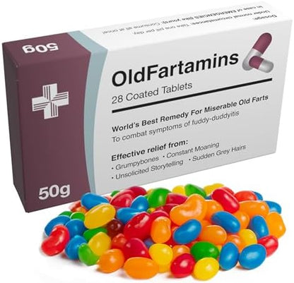 Funny Prank Pill Box with Candy, Gag Gifts for Men, 30th 40th 50th