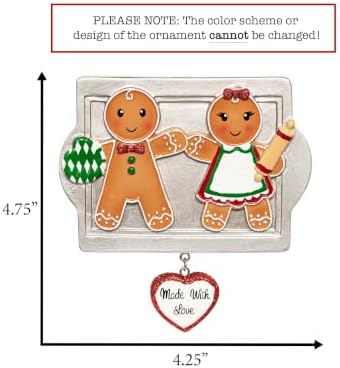 Personalized Made with Love Couple Christmas Ornament 2026