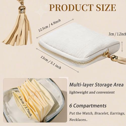 Travel Jewelry Case,Small Velvet Travel Jewelry Organizer Bag