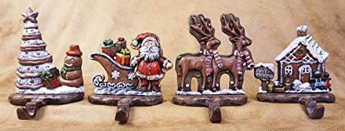 Lulu Decor, Cast Iron Combo Decorative Gingerbread Stocking Holders