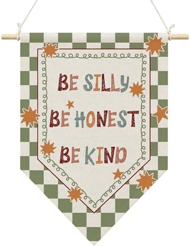 BCUANGD Inspirational Classroom Wall Art Decor, Be Silly Honest Kind