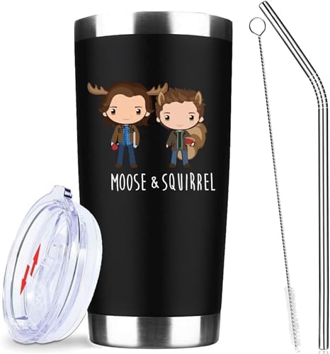 20oz Supernatural Moose Squirrel Insulated Stainless Steel Tumbler