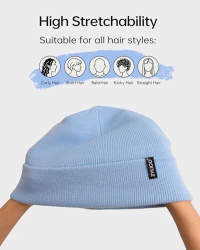 Zylioo XXL Beanie for Men,Big Head Winter Knit Hat,Stretch Warm Skull
