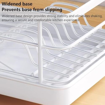 Dish Drying Rack for Kitchen Counter, Carbon Steel Sink Organizer with