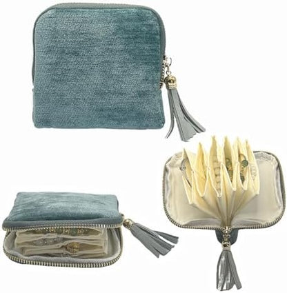Small Travel Jewelry Case - Jewelry Travel Organizer Bag with Tassel