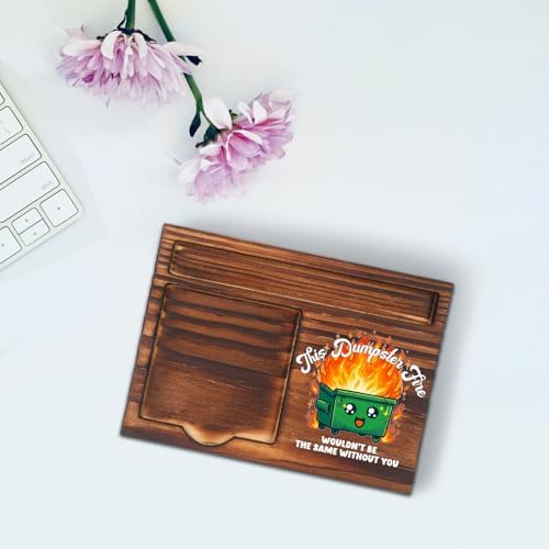 Appreciation Present for Coworker Sticky Note Holder Wooden Desk