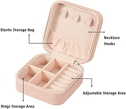 LETURE 3 Pieces Small Jewelry Box Organizer for Women Travel, Portable