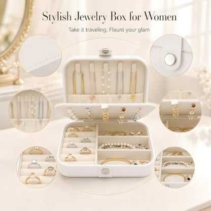 Jewelry Box Set, 4-Tier Jewelry Organizer and Storage & Travel Jewelry