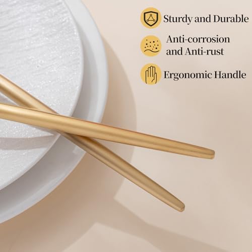 O.C.E. Salad Server,Premium Stainless Steel Spoon and Fork Set,10.3