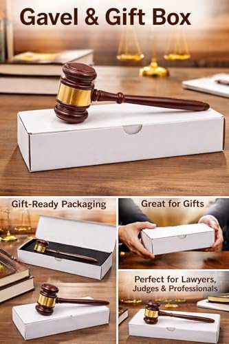 Wooden Gavel with Gift Box