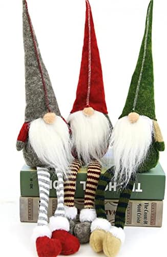 BWFY 3pcs new Christmas Decoration Long Legs Rudolph Doll Christmas