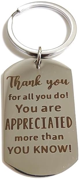 RFTWXHPN Employee Staff Thank You Appreciation Gifts Keychain for Men