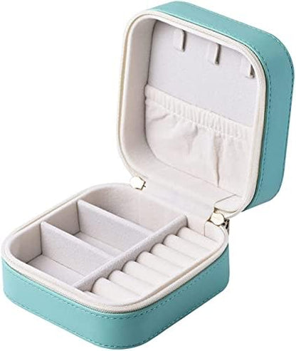 Luxury Leather Travel Jewelry Box for Women Mini Organizer Small