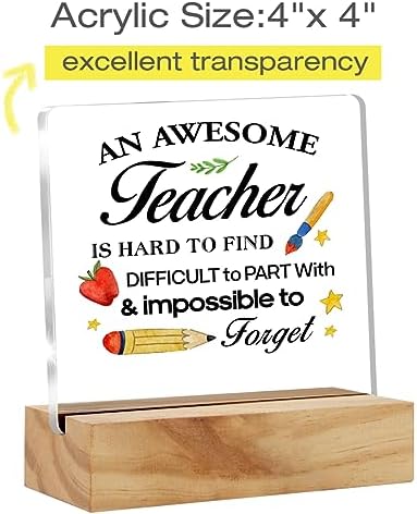 Teacher Appreciation Gifts from Students Desk Decor Sign