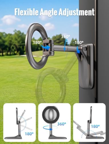 MOKPR Magnetic Golf Cart Phone Holder, [Tri-Fold+All Alloy] Golf Cart