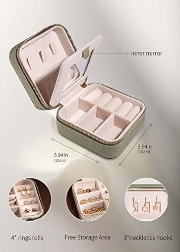 S.Leaf Travel Jewelry Organizer Boxes for Women Small Portable