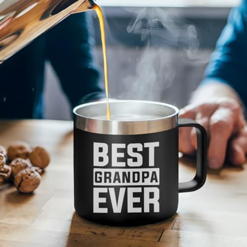 SANDJEST Grandpa Tumbler Insulated Coffee Mug with Handle 14oz Grandpa