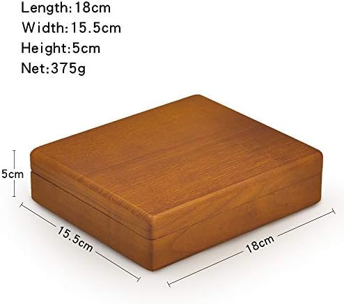 Oirlv Solid Wood Jewelry Box, Ring Earrings Organizer Tray with Lid