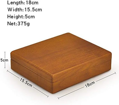 Oirlv Solid Wood Jewelry Box, Ring Earrings Organizer Tray with Lid