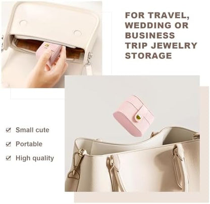 Small Jewelry Box, Waterproof PU Leather Jewelry Travel Case with
